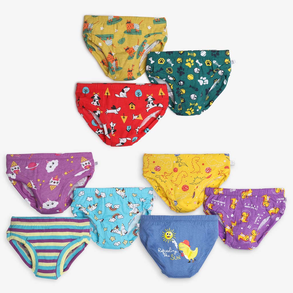 Pack of 9 - Unisex Toddler Briefs