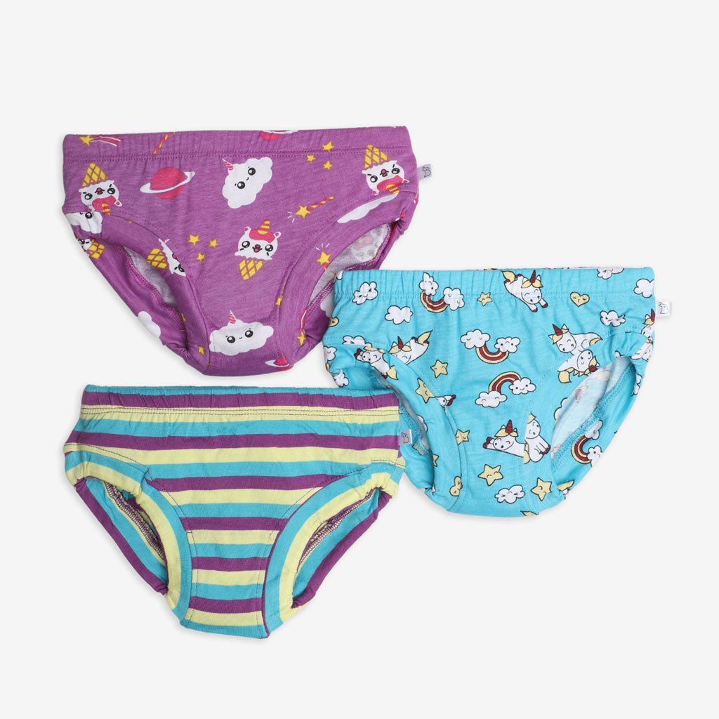 Unisex Toddler Briefs -6 Pack (Paws Only - Unicorn Dreams)