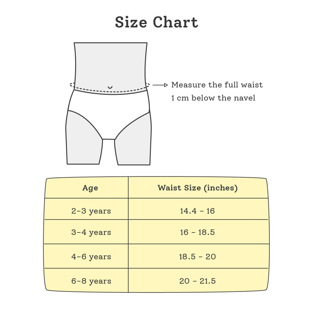 Choose Print and Size for Young Girl Briefs - Pack of 3